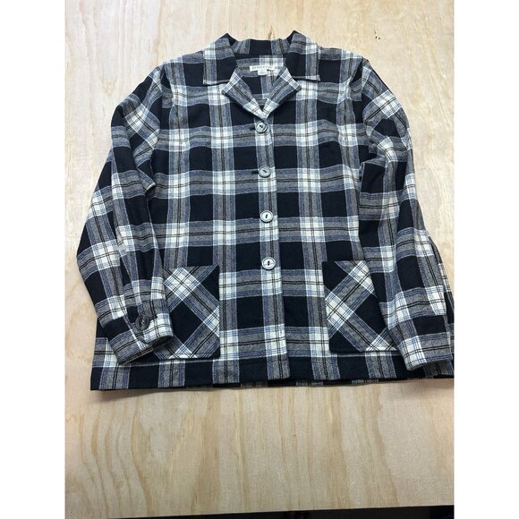 Pendleton Womens XL Limited Edition Jacket Blazer Blues Plaid Virgin Wool USA - Picture 1 of 7